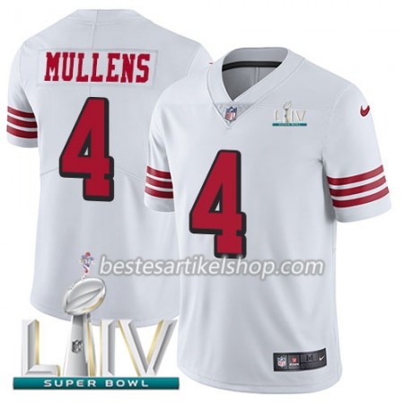 Herren San Francisco 49ers Trikot Nick Mullens 4 Nike Weiß 2020 Super Bowl LIV